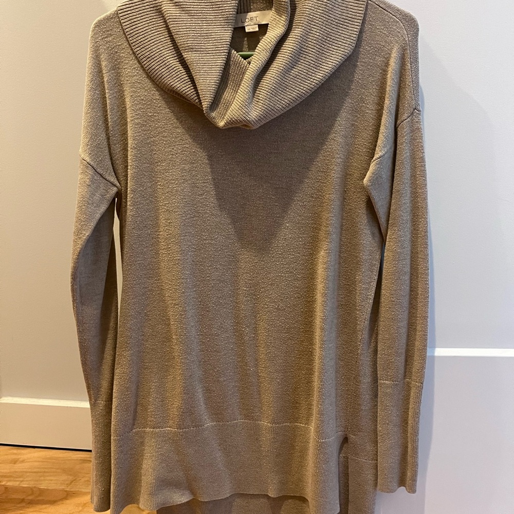 LOFT Cowl Neck Maternity Tunic Sweater